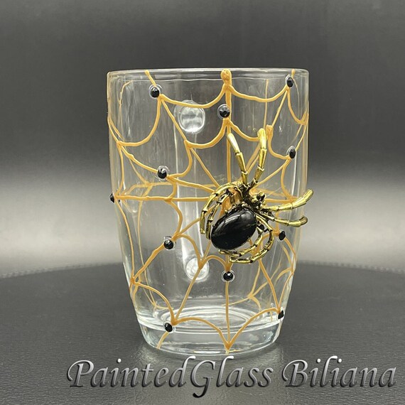 Black gold spider coffee mug