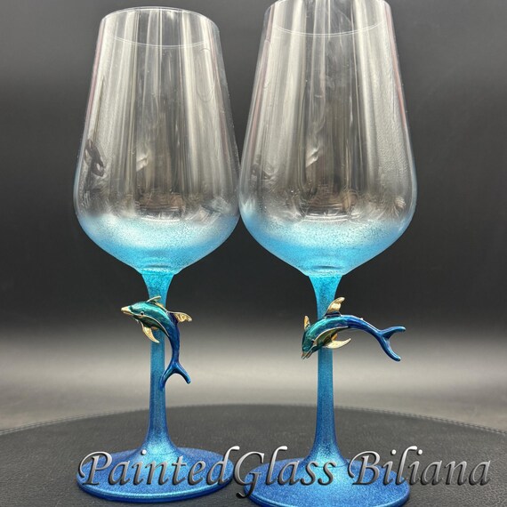 Dolphin Wine Glasses Set of 2