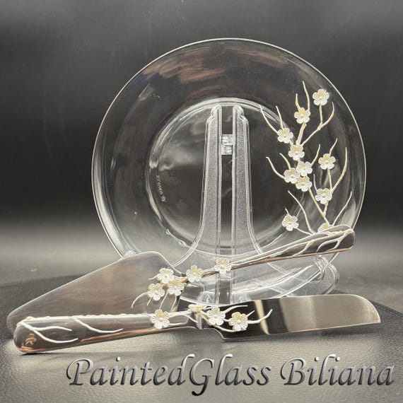 Cherry blossom cake serving set