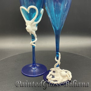 Calici da champagne per matrimonio a forma di polpo, 2 pezzi