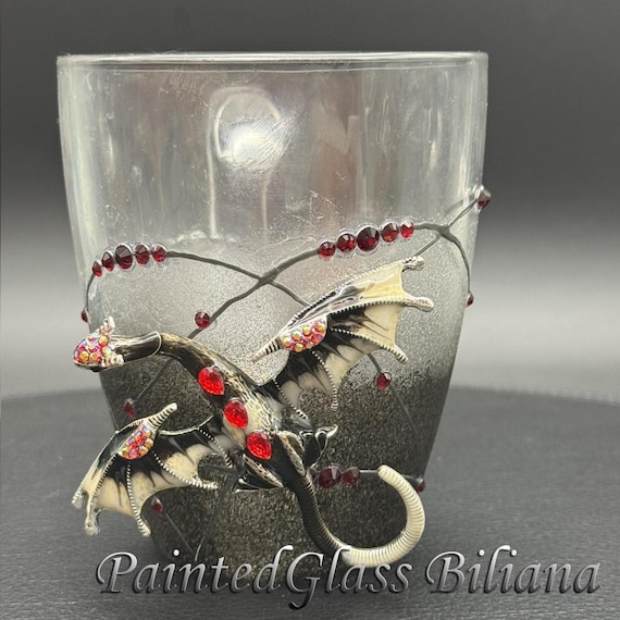 Black & silver dragon coffee mug