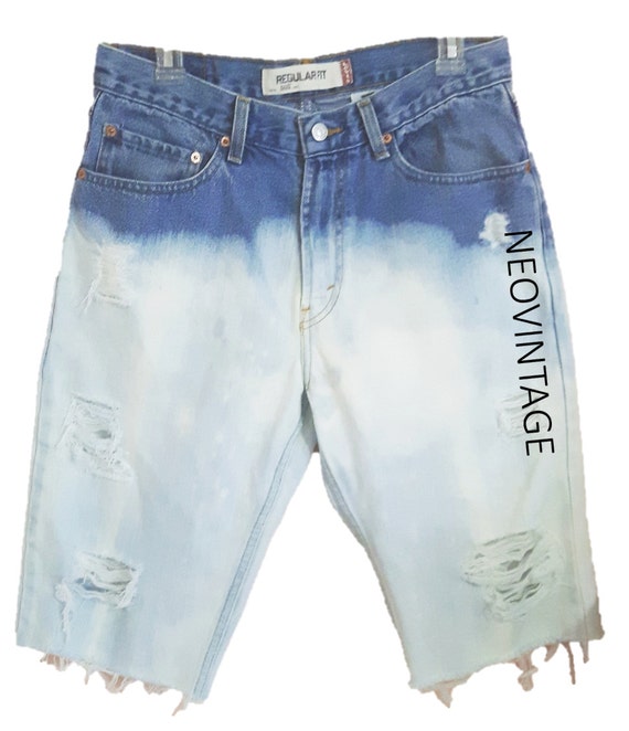 mens levi blue jean shorts