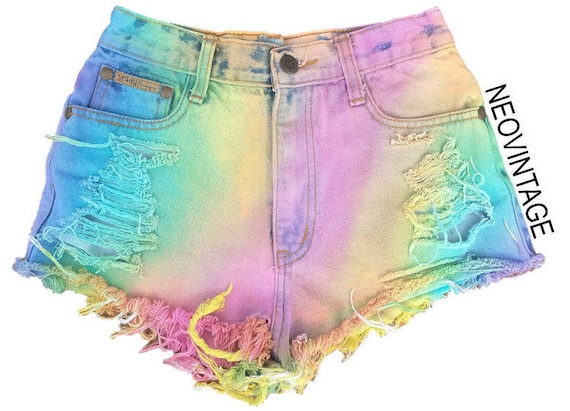pastel high waisted shorts