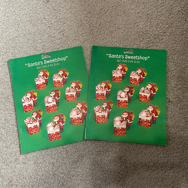 Vintage Hallmark Santa's Nut cups to make, Two packs