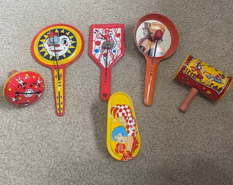 Vintage noisemakers, Lot of 6