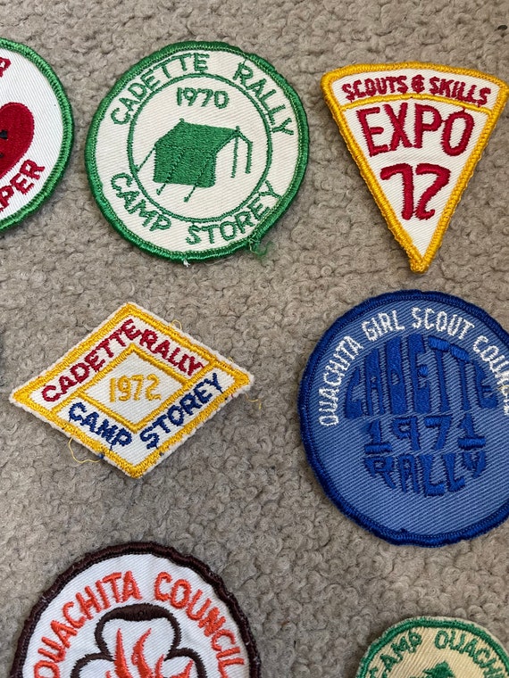 Vintage Girl Scout patches from the 1970's. Gem