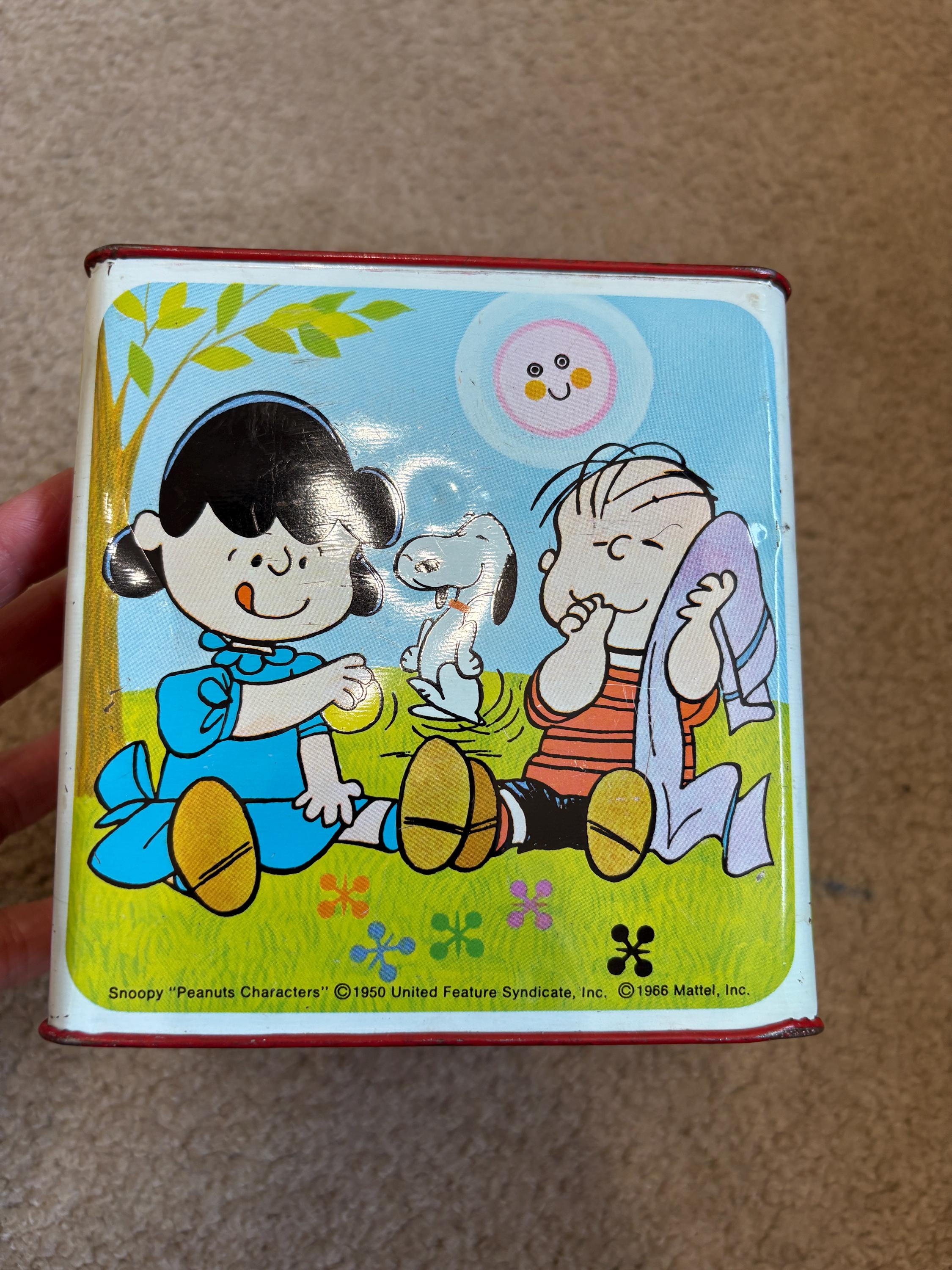 Vintage Snoopy Jack in the Box Pop Up, Peanuts Gang, Mattel 1966