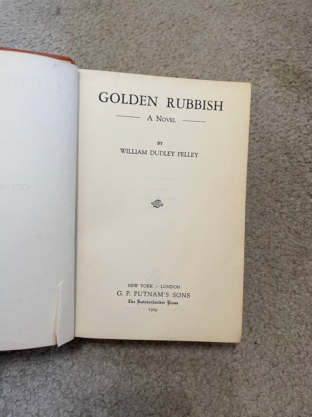 Vintage Edition of golden Rubbish Novel by William Etsy