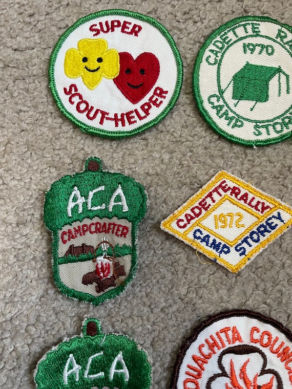 Vintage Girl Scout patches from the 1970's. Gem