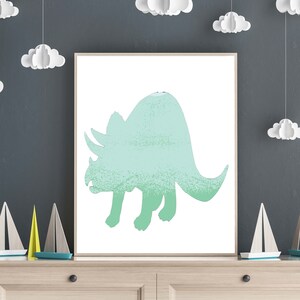 Vintage Dinosaur Print for home decor and Nursery Wall Art