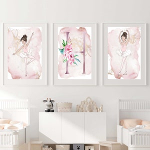 Arte de dança de bailarina, adição de letras extras de arte de parede de bebê. É necessária compra anterior.