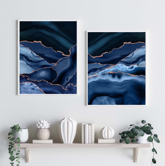 Dark Navy Sapphire Rose Gold Home Decor Agate Uk - Reasonable Home Decor Uk Dark Navy Sapphire Rose Gold Home Decor Agate Uk - Reasonable Home Decor Uk
