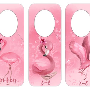 Newborn Dividers and Pink Baby Flamingo Dividers, Wardrobe Dividers for Baby Organization, Pink Baby Wardrobe Dividers
