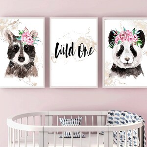 Woodland Nursery Print and Boho, Baby Girl Nursery Printable DOWNLOAD