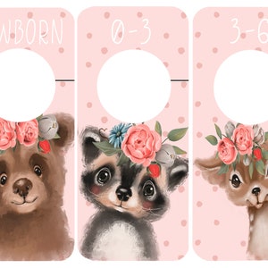 Newborn Dividers, Pink Baby Wardrobe Dividers, Wardrobe Dividers for Baby Organization
