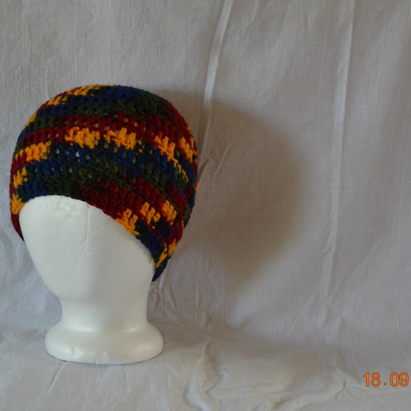 Acrylic Stocking Cap in Bob Marley 'Rasta' Colors