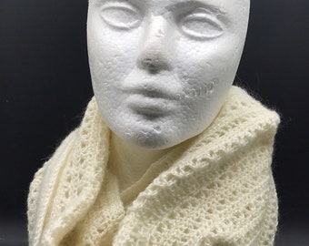 Soft White Extra Wide Infinity Scarf