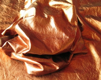 Metallic Ultra PREMIUM Thin Soft Lambskin Leather Hides Bronze