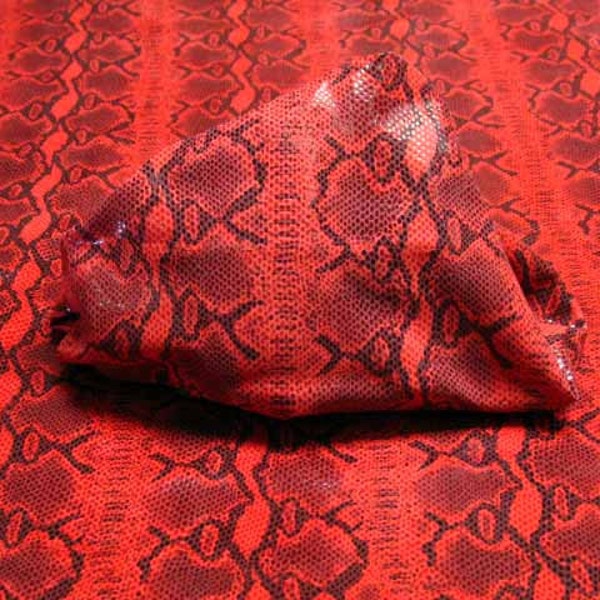 Buying Leather lambskin hides online forum Snake Imprint Red