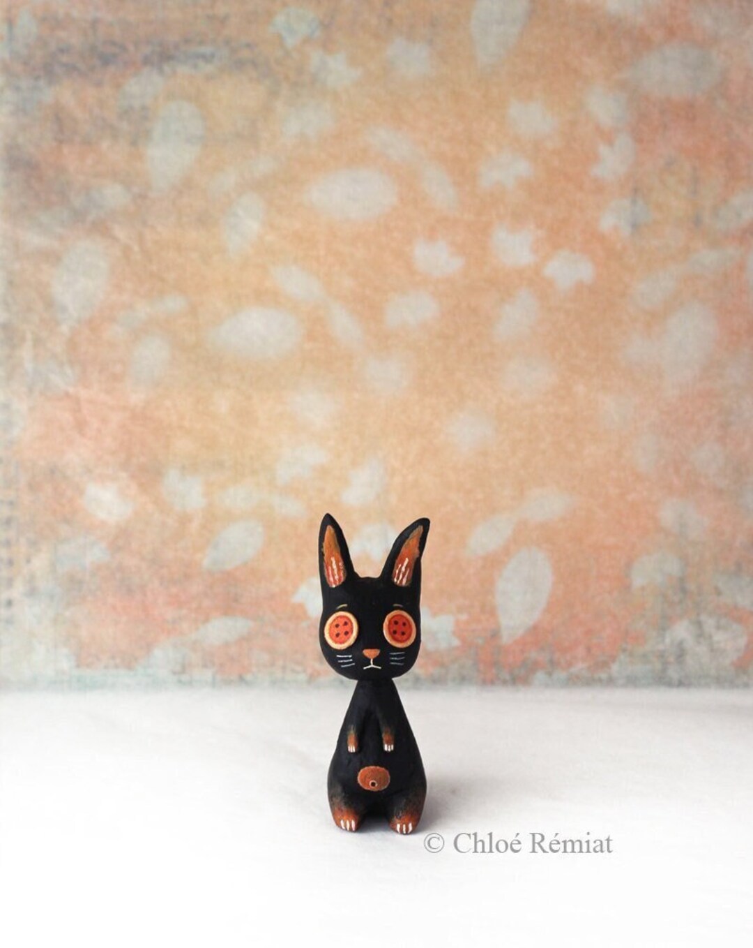 Mini Rabbit, Button Eyes, Halloween, Miniature, Unique Piece ...