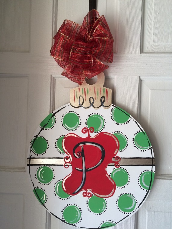 Items similar to Painted Ornament Door Hanger on Etsy