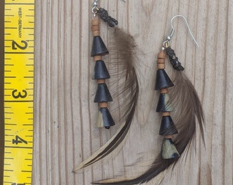 Feathered earrings