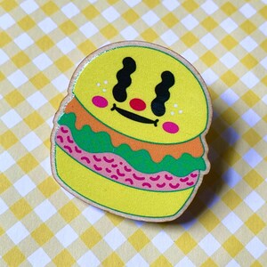 Hamburgooby the Cheeseburger Wooden Pin