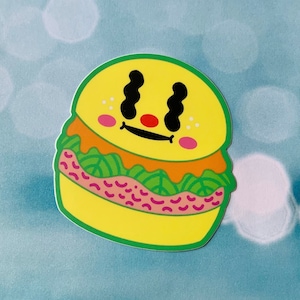 Hamburgooby the Cheeseburger Waterproof Sticker