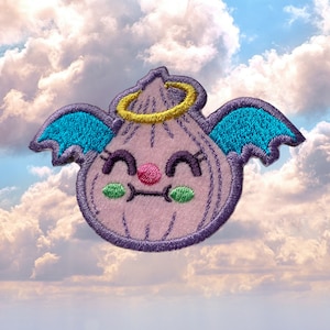 Garlic Angel Small Embroidered Patch