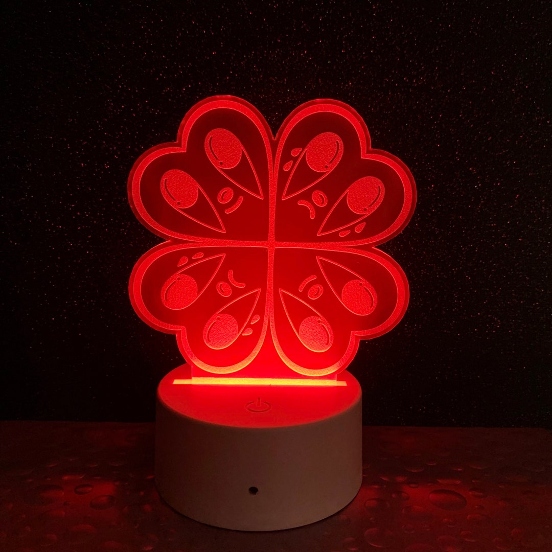 Lovesick Lamp Frosted Clear Acrylic Small Tabletop Lamp Etsy