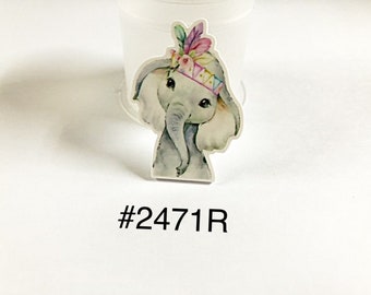 Hair Bow Supplies Embellishments Crowns Elephant Flat Backs Set of 5 Cabochons Flatbacks