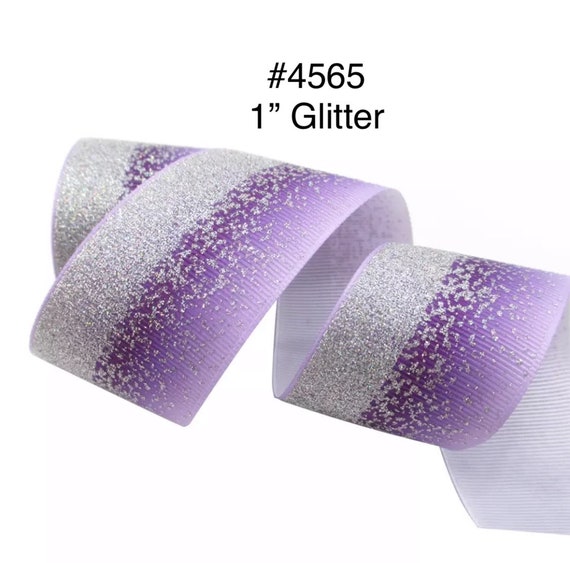 Metallic Glitter Ribbon  Purple Metallic Craft Ribbon
