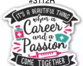 3 or 5 pc Medical It's A Beautiful Thing when a Career and A Passion Come Together Planar Resin Flat back Cabochon Craft Supply