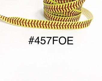 3 or 5 yard - 5/8" Sport Softball Lace Fold Over Elastic FOE Headband Hair Accessories Craft Supply