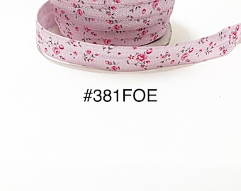 3 or 5 yard - 5/8" Pink Flower Fold Over Elastic FOE Headband Hair Accessories Craft Supply