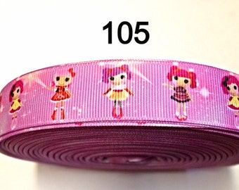 lalaloopsy dolls 1 grosgrain ribbon 7/8" per 1 m hair scrapbooking card making 