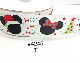 UK SELLER..... Mickey and Minnie Christmas Ribbon 1" Wide NEW..... FREE P&P 