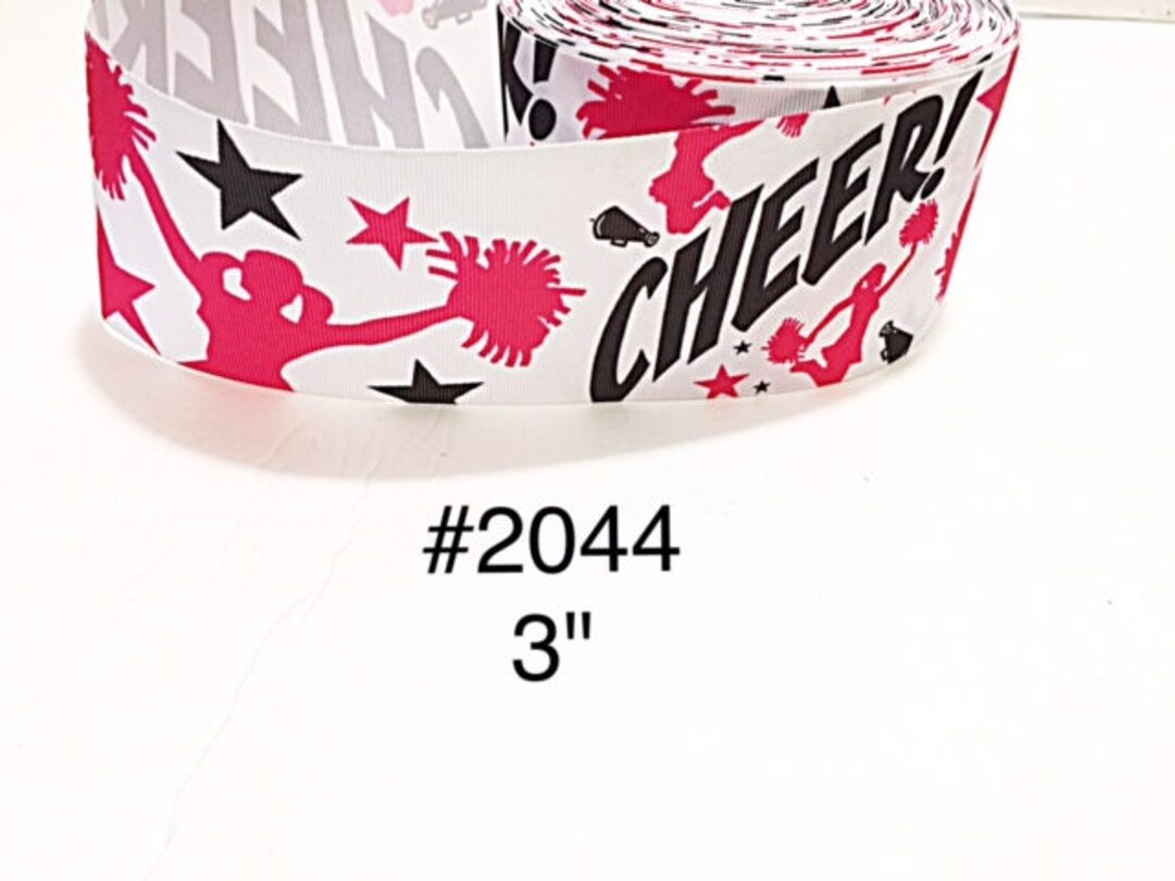 2/3/5 Yard 3 Sport Cheer by Cheerleader Star Motif on White Jumbo ...