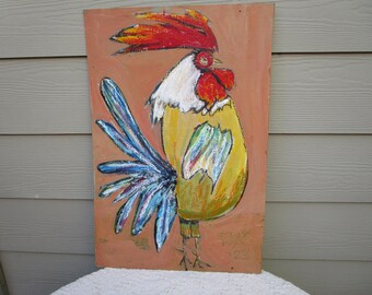 CRAZY FUN, Abstract ROOSTER painted by Artist Kevin F. Doyle.