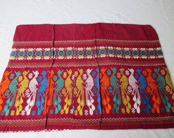 Handmade Peruvian 1980s Pillow Sham, Embroidered completely by Hand, by Peruvian Indians, with Colorful Birds.
