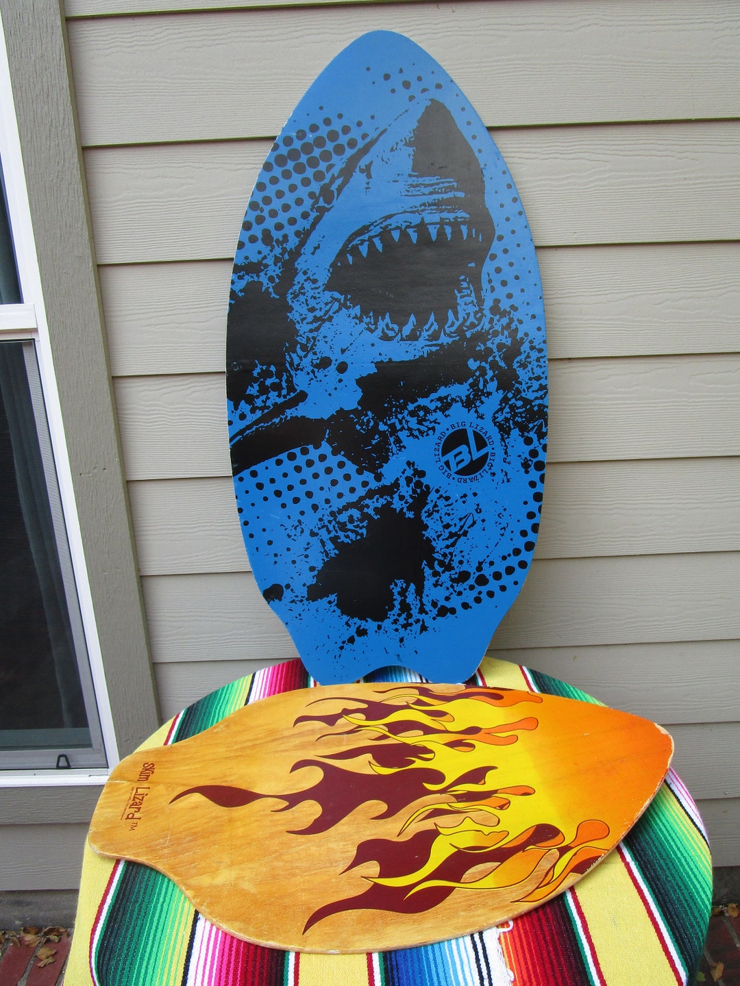 Skim Lizard Beach Boogie Board, and Larger Blue Shark Skim Lizard Board