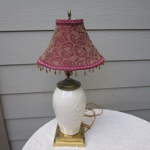 Asian Inspired Vintage Lenox PORCELAIN Table Lamp Estate Sale