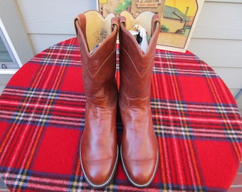 1990s, Never Worn, Vintage JUSTIN Ropers COWBOY Boots, made in USA, Original Box!