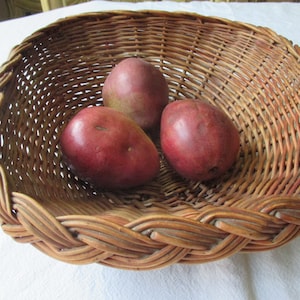 Vintage French Willow Basket: Handmade Bohemian Home Decor