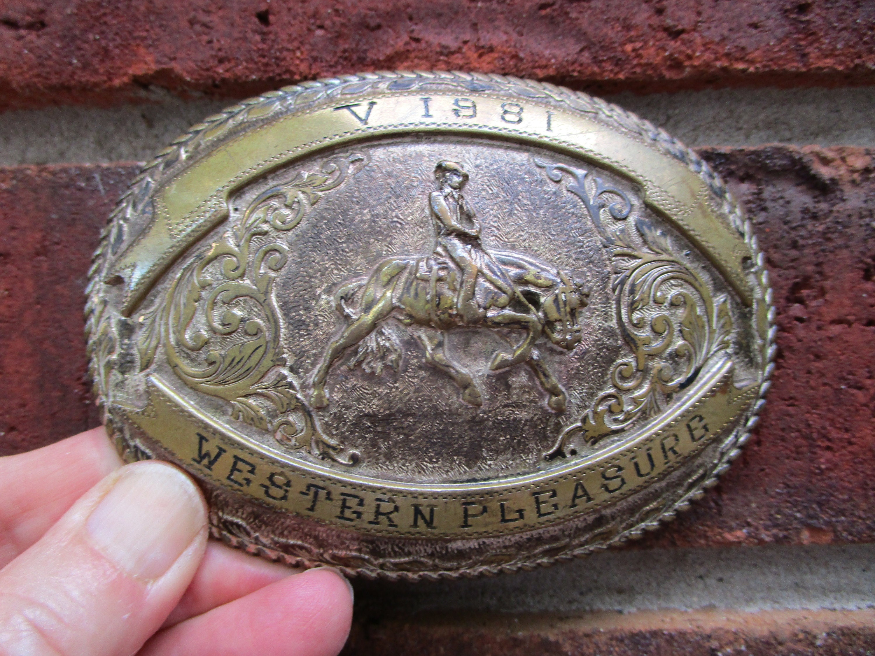 Belt Buckle from a Winner of the Western Pleasure Class 1981. Etsy