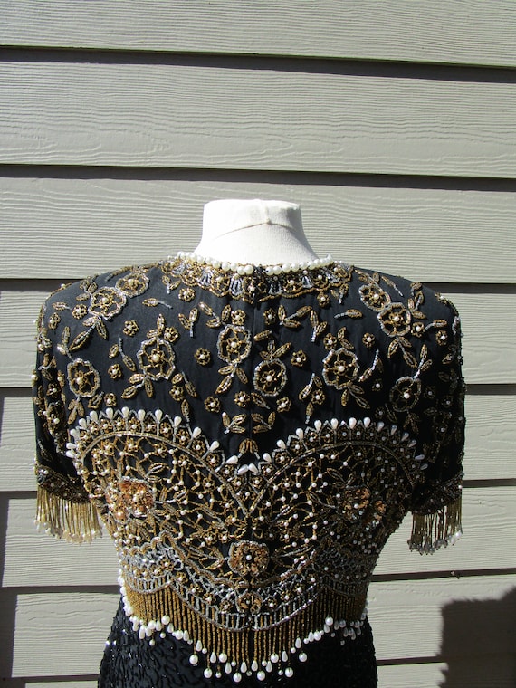 Elegant Lillie RUBIN COUTURE, Vintage black Silk … - image 5