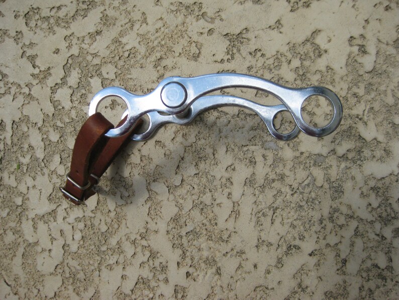 Vintage WESTERN Style Horse Curb Bit with Chin Buckle Strap Etsy