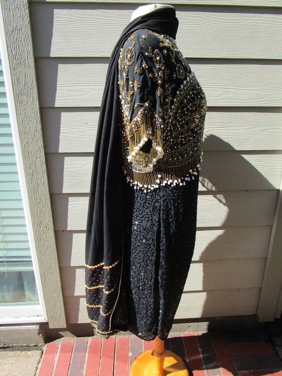 Elegant Lillie RUBIN COUTURE, Vintage black Silk … - image 3