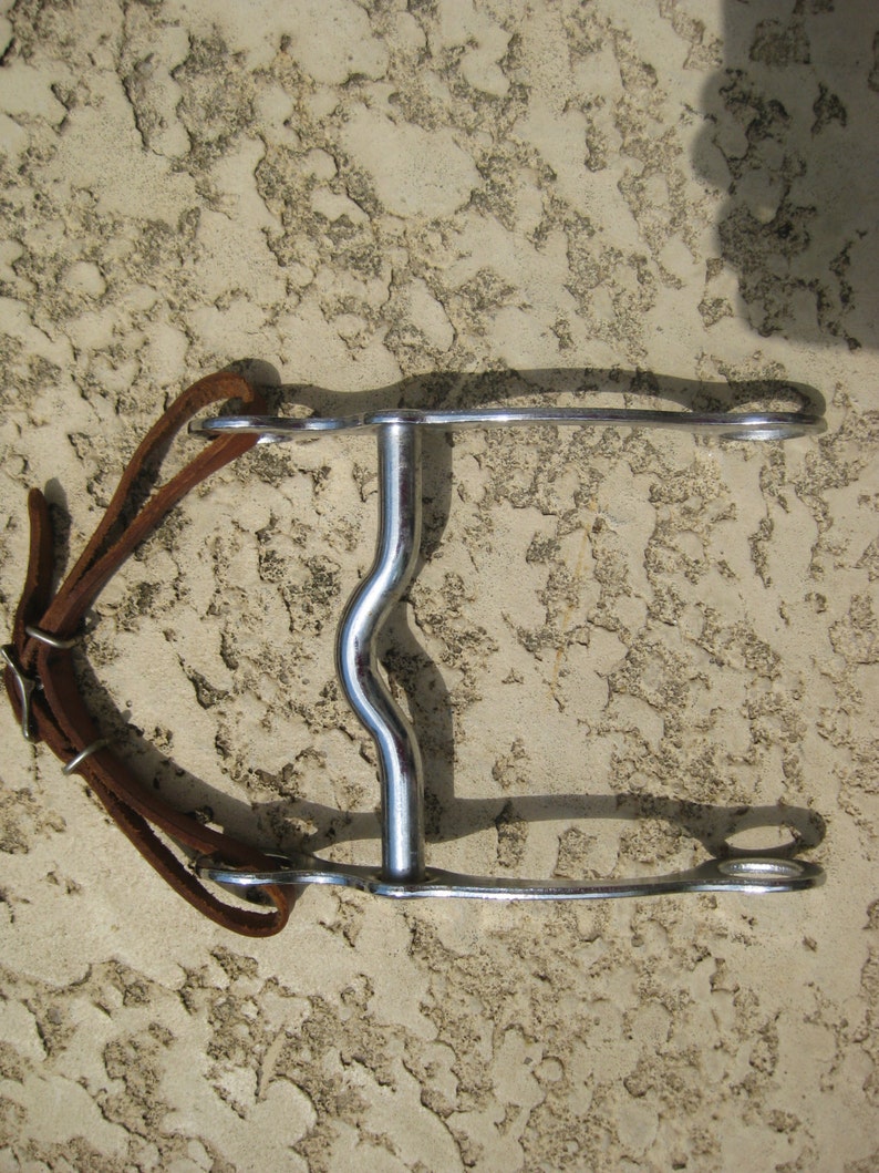Vintage WESTERN Style Horse Curb Bit with Chin Buckle Strap Etsy