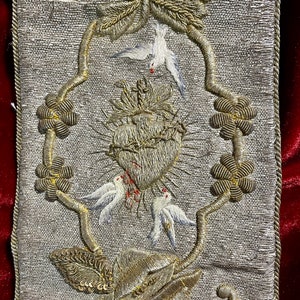 Splendid Antike Maniple Stola Religiöse Vestmen Gold Bullion Silk Stickerei Stump Arbeit Posamenten Projekte Umwidmung Kostenloser Versand